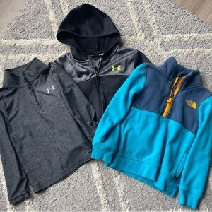 Under Armour Kids Hoodie - Black and Neon Green